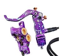 ARUPMN Kit de Freno de Disco hidráulico para Bicicleta de FV4-L, con rotores de 180mm, Pinzas de presión de Aceite de 4 pistones de Aluminio, Palanca Radial(FV4-L-PB L 95cm)