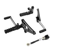 ARUPMN Kit de pedales traseros para motocicleta, palanca de cambios de punta y talón, estriberas traseras compatibles con Harley Sportster XL 883 1200