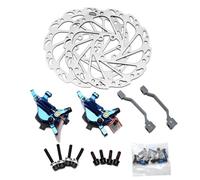 ARUPMN Pinza de Freno de Disco hidráulico R1, Doble acción, CX, Grava, ciclocross, BMX, Bicicleta Plegable, Poste R1, Soporte IS de 160mm(R1 Blue)