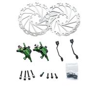 ARUPMN Pinza de Freno de Disco hidráulico R1, Doble acción, CX, Grava, ciclocross, BMX, Bicicleta Plegable, Poste R1, Soporte IS de 160mm(R1 Green)