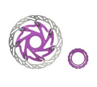 ARUPMN Rotor de Freno de Disco de Bicicleta 140mm 160mm rotores flotantes de Bicicleta Disco de enfriamiento rápido disipación de Calor MTB(Center Lock 160-Purp)