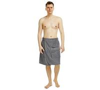 Arus Toalla de Sauna de Baño Hombre Vestido de Sauna | 100% Algodón Orgánico | con Cierre de Gancho y Bucle de Banda elástica