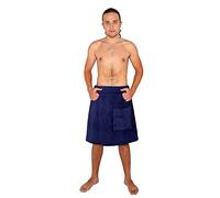 Arus Toalla de Sauna de Baño Hombre Vestido de Sauna | 100% Algodón Orgánico | con Cierre de Gancho y Bucle de Banda elástica