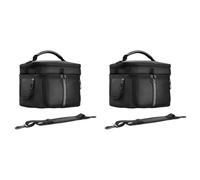 ARVALOLET Bolsa de transporte para estación de energía portátil, bolsa de viaje impermeable con correa para el hombro para Ecoflow River 3, Negro 2 piezas, Mittelgroße