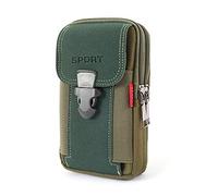 ARVALOLET Cinturón deportivo de viaje para hombre, multifunción, de piel sintética, riñonera, a la moda, para teléfono móvil, estilo 1, Green, Informal