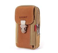 ARVALOLET Cinturón deportivo de viaje para hombre, multifunción, de piel sintética, riñonera, a la moda, para teléfono móvil, estilo 1, Coffee, Informal