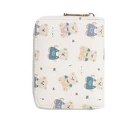 ARVALOLET Lindo oso Bibrolken Billetera Bolsa de embrague con hebilla de cuero PU titular de tarjeta de crédito delgado monedero para mujeres niñas, azul, 120.00x95.00x35.00mm/4.72x3.74x1.38zoll