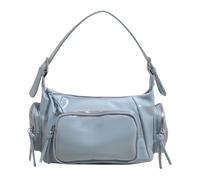 ARVALOLET Retro Moto Hobo Bag PU Cuero Axila Suave Bandolera Bandolera Multitecnología Axila Bolsa con Correa Ajustable para Chicas Frescas, azul