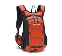Arvano Mochila de Ciclismo MTB, 15L Ligera Mochila Bicicleta Montaña para Hombre Mujer Bici, Esqui, Correr, Senderismo, Moto Enduro, Trail Running (Naranja)