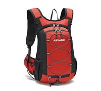 Arvano Mochila de Ciclismo MTB, 15L Ligera Mochila Bicicleta Montaña para Hombre Mujer Bici, Esqui, Correr, Senderismo, Moto Enduro, Trail Running (Rojo)