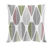 Arvidssons Textil Funda de cojín Blader rosa-gris-verde