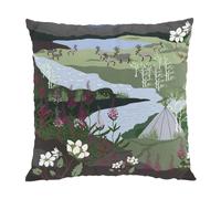 Arvidssons Textil Funda de cojín Fjällvandring 47x47 cm azul-verde