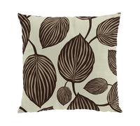 Arvidssons Textil Funda de cojín Lyckans Blad 45x45 cm Marrón