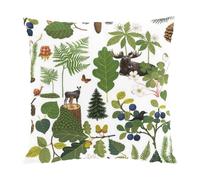 Arvidssons Textil Funda de cojín Skogsliv 47x47 cm verde