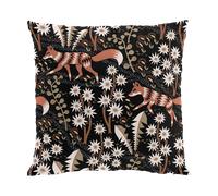 Arvidssons Textil Funda de cojín Stjärnspeja 47x47 cm Negro-óxido