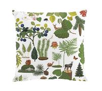 Arvidssons Textil Funda de cojín Skogsliv 47x47 cm verde