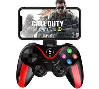 Arvin - Controlador de juegos móvil para iOS/Android, Bluetooth Gamepad con soporte para iPhone 14/13/12/11, para Samsung Galaxy/Huawei/Xiaomi/Google, perfecto para Call of Duty Mobile-Rojo