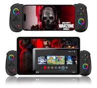 arVin Controlador de juegos móvil para iPad/tableta [dentro de 5-10 pulgadas] Gamepad inalámbrico para iPhone/Android/PC/Switch/PS4, con joystick RGB de efecto Hall/Turbo/Gyro de 6
