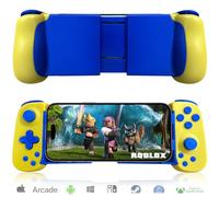 arVin Controlador de juegos móvil para iPhone Android con soporte de carcasa para teléfono y luz verde, mando inalámbrico para iOS/Samsung/tablet/Switch/PS4/PC, Xbox Cloud Gaming/PS Remote Play/Steam