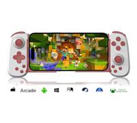 arVin Controlador de juegos móvil para iPhone Android con soporte de carcasa para teléfono y luz verde, mando inalámbrico para iOS/Samsung/tablet/Switch/PS4/PC, Xbox Cloud Gaming/PS Remote Play/Steam
