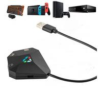 arVin Conversor de teclado y ratón para N-Switch, adaptador de teclado y ratón con cable para PS4/PS3/Xbox360/Xbox One, compatible con 1 tipo C y 3 micro USB