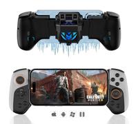 arVin Gamepad inalámbrico para iPhone/Android/Switch/PC, controlador de juego Bluetooth con luces RGB de 7 colores, teclas programables, ventilador de refrigeración, motor de vibración, reproducción