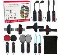 arVin Switch 2 Sports Accessories Bundle: 16-in-1 Kit with 2 Handles, 2 Lightsabers, 4 Rackets & Straps - Ergonomic Design for Tennis, Golf, Soccer, Family Party Games (Nintendo Switch 2)