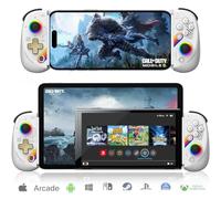 arVin Wireless Gamepad Controller for iPad/Tablet/iPhone/Android/Switch [Within 5-10"]with RGB Hall Effect Joystick/Hall Trigger/Turbo/Support Streaming on Xbox/PS4/PC Console/Cloud Gaming/CODM Mobile