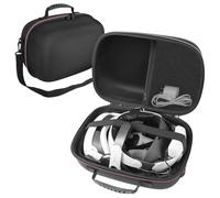 Arvok Funda para Meta Quest 3/Quest 2, Bolsa de Transporte para Kiwi Design/BOBOVR Batería Diadema, Estuche para Auriculares VR, Impermeable y a Prueba de Golpes, Estuche rígido Eva, Negro