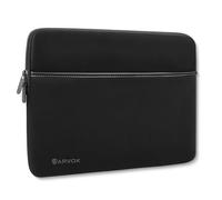 ARVOK Funda para portátil MacBook Air/Pro de 15 a 16 pulgadas, funda de neopreno resistente al agua con bolsillo, para HP/Dell/Lenovo/Asus/Acer/Samsung, funda de neopreno con bolsillo, color negro