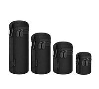Arvok Fundas para Set de Objetivos, Estuches Protectores para Lentes Resistentes al Agua, para Objetivos de cámara DSLR, para Lentes de cámara de 4 tamaños para Nikon, Tamron, Sigma, Pentax, Sony
