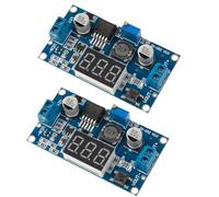 Arvoni 2 Piezas Buck Coverter Módulo DC-DC, Módulo de Alimentación Ajustable de 36 V, 24 V, 12 V a 5 V, 2 A, Step Down Converter, Fuente de Alimentación, Transformador Regulador de Voltaje Module