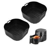 Arvoni 2 Piezas Molde Silicona Freidora de Aire para Philips Airfryer Serie 5000 XXL, HD9285/90, Reutilizable Bandeja Air Fryer, para Freidora de Aire Dual Basket 7.2L
