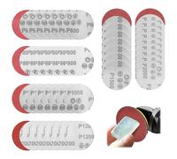 Arvoni 50 Piezas Papel de Lija, 75mm Lija Circular, Disco de Lijas Autoadhesivo no Agujeros, Grano 600 800 1000 1200 1500 2000, Lijas Pulir Faros para Lijadora Orbital Aleatoria 3 Pulgadas