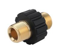Arvoni Adaptador de conector rápido, M22 x 1,5, rosca métrica para limpiador de alta presión, adaptador de acoplamiento de latón de 14 mm, hasta 350 bar, compatible con la serie K, HD y HDs