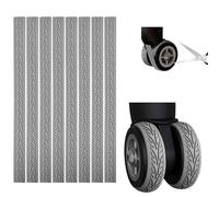 ARVORUM 8 fundas de silicona para ruedas de equipaje, fundas protectoras para ruedas, reducción de ruido, protectores de absorción de golpes, corte a medida para maleta, ruedas giratorias y sillas de