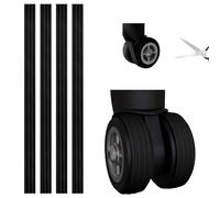 ARVORUM Fundas protectoras de silicona para ruedas de equipaje, reducción de ruido, protectores de absorción de golpes, corte a medida para maleta, ruedas giratorias y ruedas de silla de oficina, 4