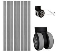 ARVORUM Fundas protectoras de silicona para ruedas de equipaje, reducción de ruido, protectores de absorción de golpes, corte a medida para maleta, ruedas giratorias y ruedas de silla de oficina, 8