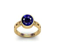 Arwacraft Anillo ajustable de oro Neelam de zafiro azul natural de 3,25 ratti de 2,00 quilates, certificado sin calefacción, sin tratamiento, calidad Aaa+, para mujeres y hombres, S-B0BWXXXSMRNAMZ