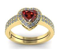 Arwacraft Anillo de oro suelto en forma de corazón de oro natural de 9,50 quilates de 10,25 ratti de 9,50 quilates, ajustable para hombres y mujeres--B0BFQ89DMRNAMZ