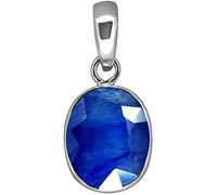 Arwacraft Colgante de zafiro azul natural de calidad Aaa++ de 5,25 ratti / 4,10 quilates con certificado de laboratorio (Top Aaa+), calidad para hombres y mujeres por Lab Certified-B0DJJG8VMRNAMZ, S