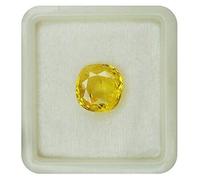 Arwacraft Piedra preciosa cultivada de zafiro amarillo de 7,25 quilates de ratti de 8,00 ratti certificada, piedra Pukhraj cultivada probada en laboratorio, propósito astrológico-B0DKFQNGMRNAMZ