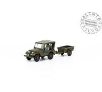 Arwico 85.005102 Medio Militar Jeep Willys M38A1 Con Remolque En Escala 1:87 H0
