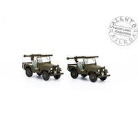 Arwico 85.005106 Set De 2 Jeep Militar Armadas Iak Pak 58 IN Escala 1:87 H0
