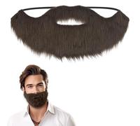 ARWIG Barba Falsa marrón | Disfraz Divertido para Hombres con Barbas Falsas | Barba Falsa para Fiesta Cosplay Vacaciones Mascarada Halloween