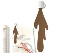ARWIG Marca Páginas de Café Derramado, Marcapáginas de Cuero Creativo para Amantes de la Lectura, Regalo Original para Hombres y Mujeres (Mono-capa)
