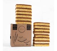 ARYA. Juego de 14 esponjas de Cocina ecológicas para lavavajillas, Fibras de Coco y celulosa Natural, ecológicas y sostenibles