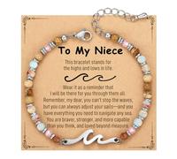 AryaHozel Pulseras onduladas para mujer, regalo de graduación para ella, regalos para el día de la madre para mamá, hija, mejor amiga, hermana, regalos de cumpleaños 13, 21, 30, 40, 50, 60, 70 para