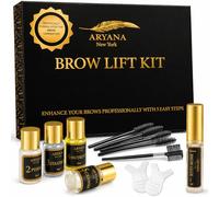 ARYANA NEW YORK Kit de plastificación de cejas para el hogar, para hacer una permanente de cejas, levantamiento profesional instantáneo para cejas más llenas, pincel de cejas y micropinceles