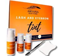 ARYANA NEW YORK Set de pestañas y cejas hasta 10 aplicaciones, negro y marrón, 5 ml, con cepillo para cejas